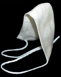 Coo Model Medieval Priest: Hood Pilgrim Style Hat (White)