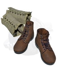 FacePool Pacific Mortar Team – “Snafu”: Leather Boots with Gaiter Leggings