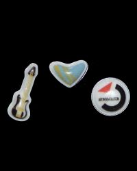 Present Toys Back To The Future Marty McFly "Time Travel Man": Jacket Pins x 3 (Adhesive Backs)