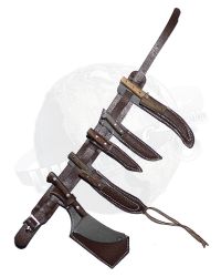 Present Toys New York Butcher: Leather Belt With Seven Knife Utensils (Metal)