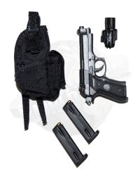 Soldier Story Tom Clancy's The Division 2 Agent Brian Johnson: 9MM Pistol with 9MM 15 Round Magazines x 2 & Adjustable Pistol Holster