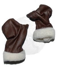Dragon Models Ltd. WWII US Army Fur Lined Leather Winter Mittens (Brown)