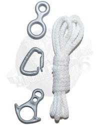 World Peacekeepers Modern Military Climbing Rope, Carabiner & Hooks