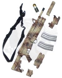 DamToys Operation Red Wings Navy SEALS SDV Team 1 Leader: SOPMOD Desert Camouflaged M4 Rifle