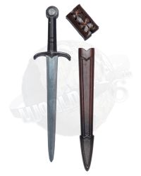 Pop Toys King Henry V of England: Large Dagger with Scabbard & Sheath (Metal)