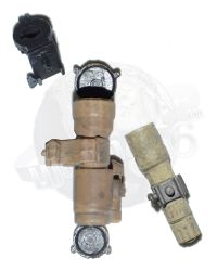 Toy Soldier Modern Military M4 Rifle Scope, Tac Light & Mount