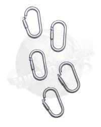 Modern Military Carabiner x 5 (Silver)