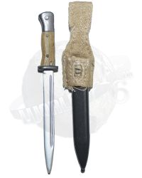 Dragon Models Ltd. Axis Martin Kleist Bayonet (Tan Handle), Scabbard & Cloth Frog (Tan)